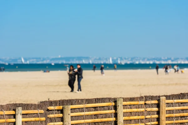 Deauville beach i höst — Stockfoto