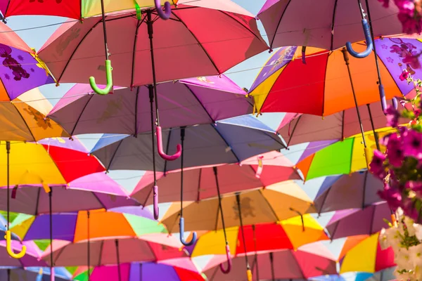 Colorful umbrellas in Dubai — Stock Photo, Image