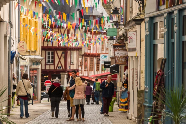 Straße mit bunten Häusern — Stockfoto