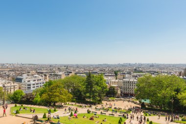  Sacre Coeur Bazilikası tepesinden Paris