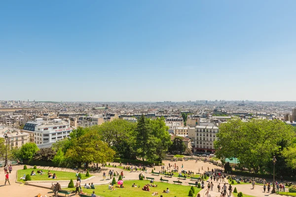 Paris från Sacre Coeur Basilica Hill — Stockfoto