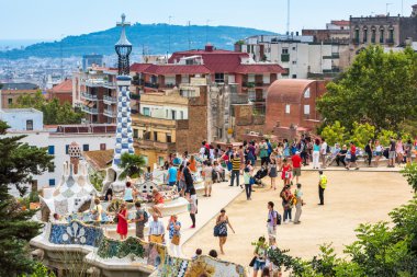 Park Guell, Barselona 'da turistler