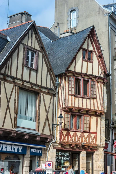Straat in een middeleeuwse stad van Vannes — Stockfoto