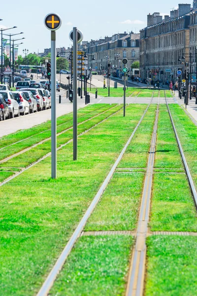 Bordeaux şehrinde tramvay hattı