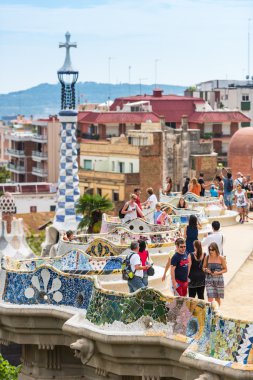 Park Guell 'de turistler