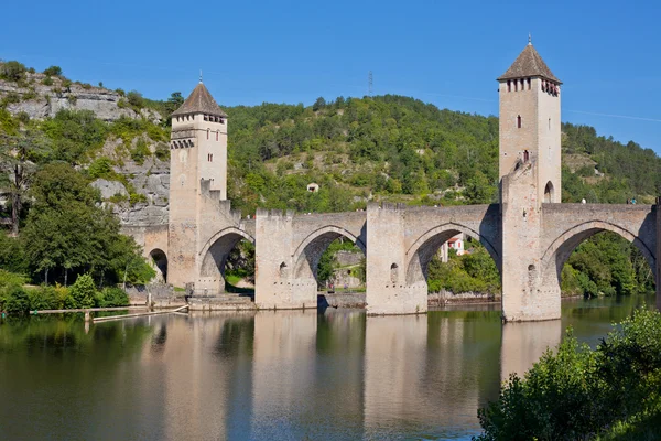 Valentre köprü şehirde Cahors, Fransa — Stok fotoğraf