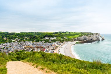 Etretat görünümüne, yukarıdaki üzerinden