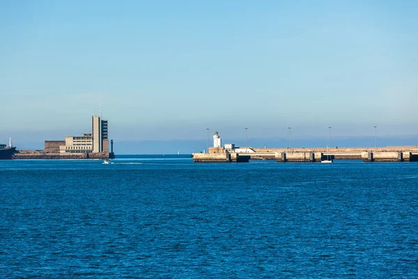 El Abra bay and Getxo pier — Stock Photo, Image