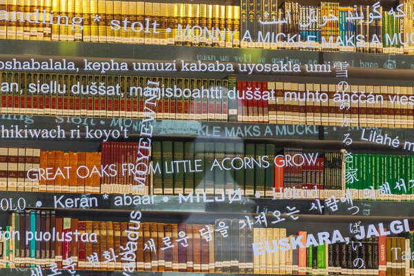 Glasartade fasaden på det moderna biblioteket — Stockfoto