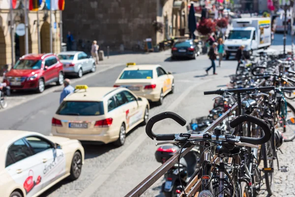 Büyük şehir Bisiklet sayısı — Stok fotoğraf