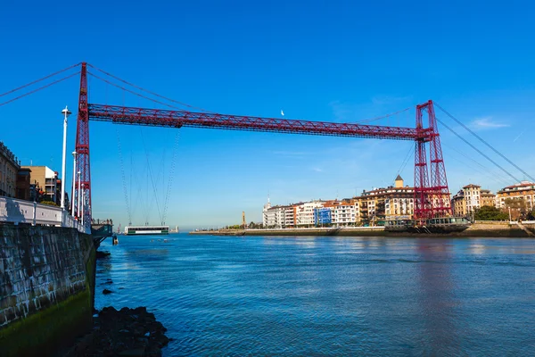 Bizkaia zavěšení gondolový most — Stock fotografie