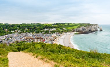 Etretat Bay görünümü