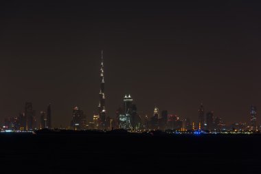 Gece cityscape Dubai