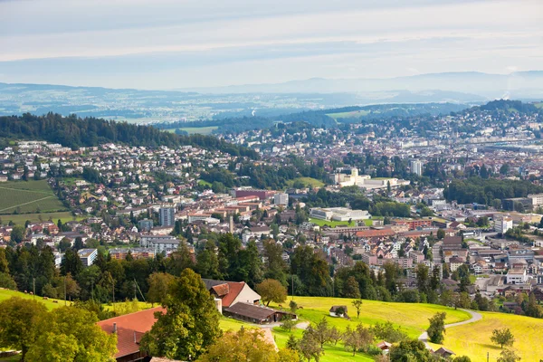 Vista de la ciudad de Lucerna — Foto de Stock