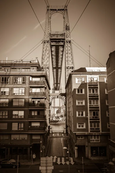 El puente transportador colgante Bizkaia — Foto de Stock