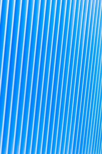 Blue striped metal facade — Stock Photo, Image