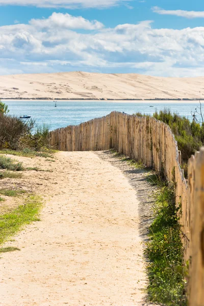 Valla de madera en la playa del Atlántico —  Fotos de Stock