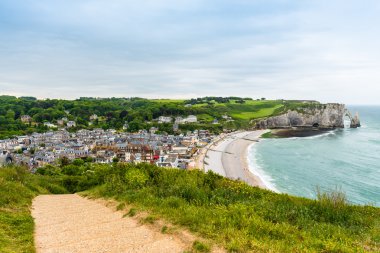Etretat görünümüne, yukarıdaki üzerinden