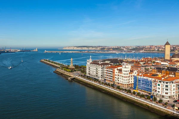 Bahía El Abra y muelle Getxo — Foto de Stock