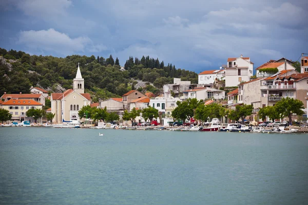 Zaton, Croacia vista desde el mar —  Fotos de Stock
