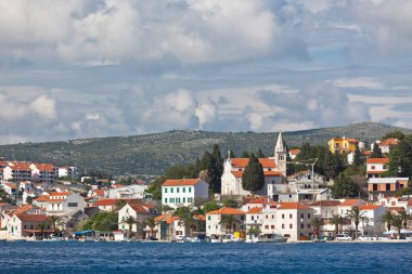 Rogoznica, deniz manzarası Hırvatistan