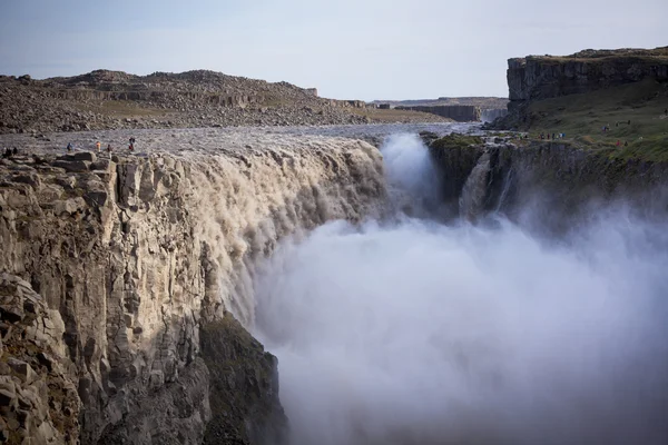 Dettifoss waterval in IJsland bij bewolkt weer — Stockfoto