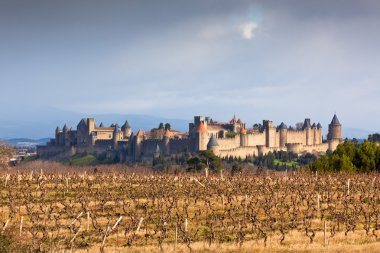 Languedoc-Rosellon (Fransa Carcassonne kale görünümü)