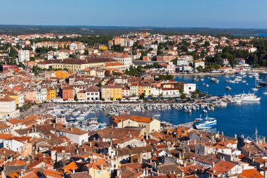 rovinj çan kulesi, Hırvatistan dan havadan görünümü