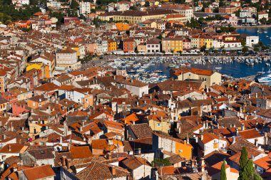 rovinj çan kulesi, Hırvatistan dan havadan görünümü
