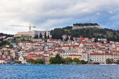Sibenik, deniz manzarası Hırvatistan
