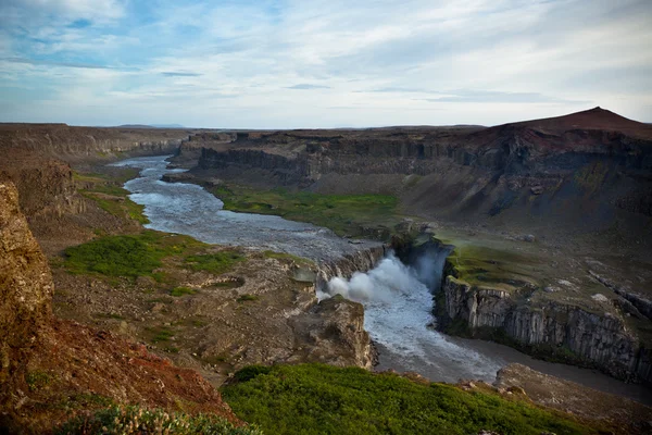 Wodospad Dettifoss w Islandii z góry — Zdjęcie stockowe