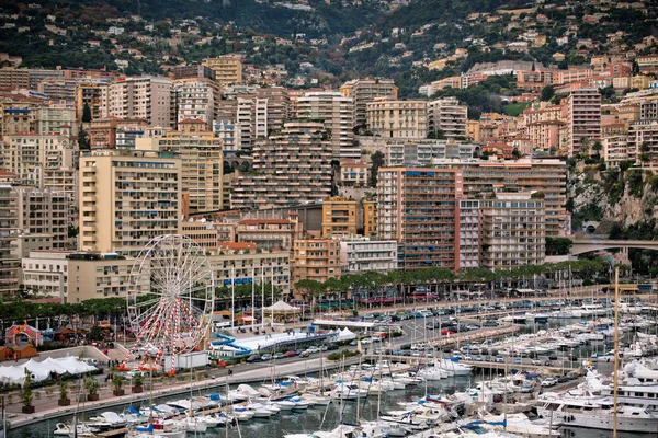 Гавань Монако, Монте-Карло, вид — стоковое фото