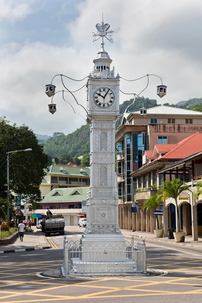 The clock tower of Victoria, Seychelles — Stock Photo, Image