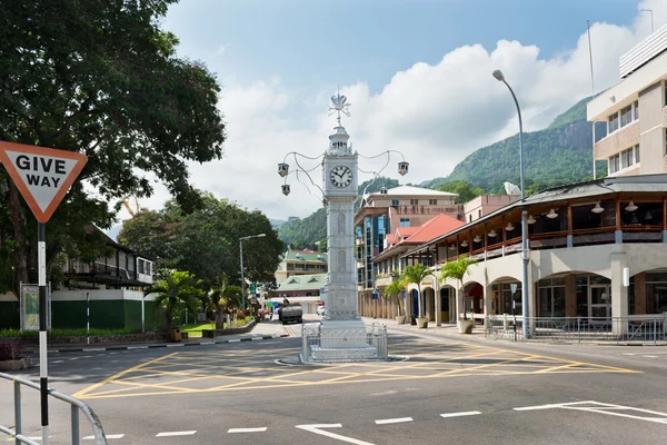 The clock tower of Victoria, Seychelles — Stock Photo, Image