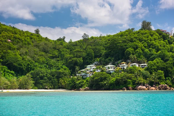 Vista della costa delle Seychelles — Foto Stock