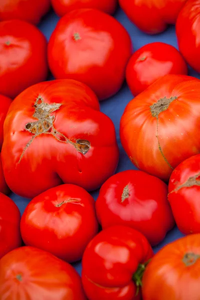 Venta de tomates en un mercado — Foto de Stock