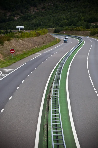 Autobahn durch Frankreich — Stockfoto