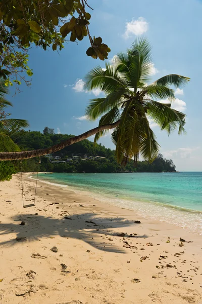 Spiaggia tropicale sull'isola di Mahe Seychelles — Foto Stock