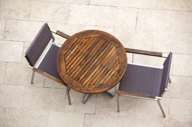 Açık yaz Cafe masa sandalye ile