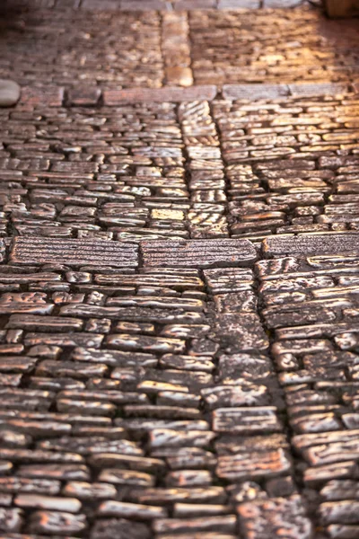 Cobblestone Pavement Close Up — Stock Photo, Image