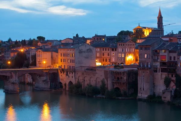 Vista dell'Albi, Francia di notte — Foto Stock