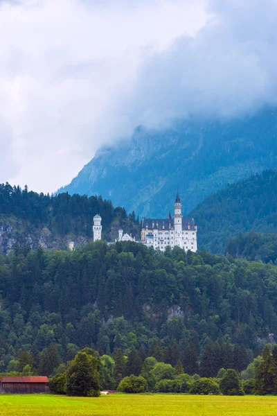 Bavorského Neuschwanstein zámek pohled — Stock fotografie