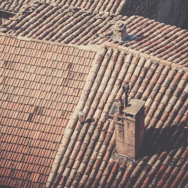 Franse kleine stad bekijken van boven — Stockfoto