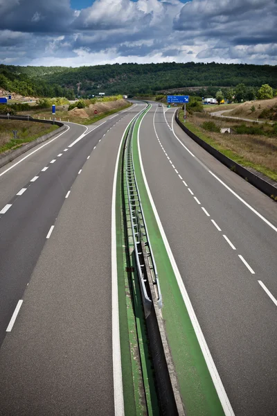 Highway through France at summer time — Stock Photo, Image