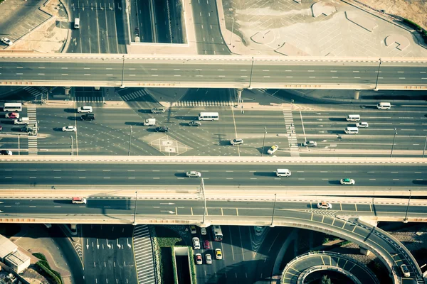 ドバイでの高速道路インターチェンジの平面図 — ストック写真