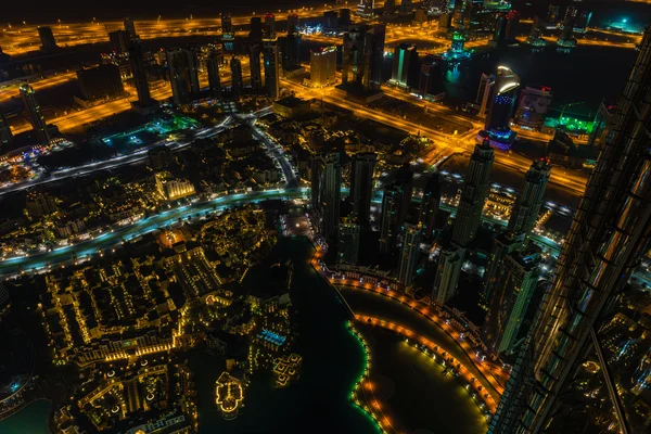 Міський пейзаж нічного міста Дубаї — стокове фото