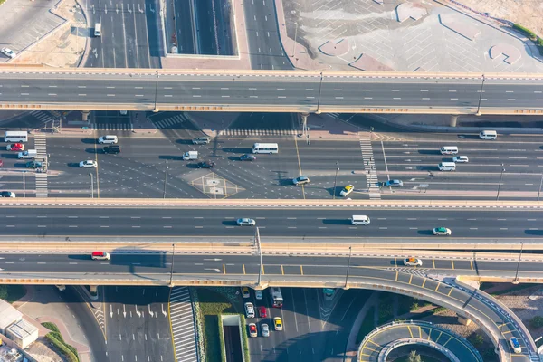 Vista superior del intercambio de carreteras — Foto de Stock