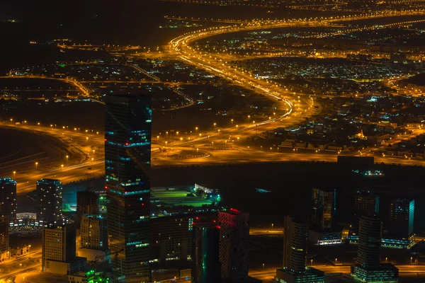 Dubai centrum nacht — Stockfoto
