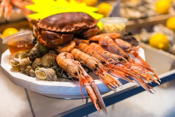 Seafood assortment dish — Stock Photo, Image