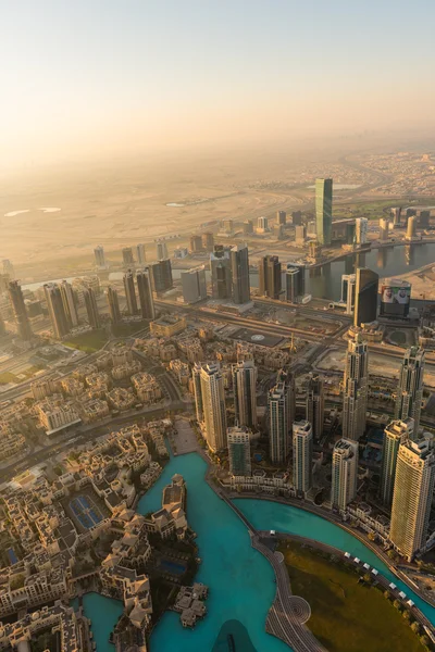 Dubai centrum ochtend scène — Stockfoto